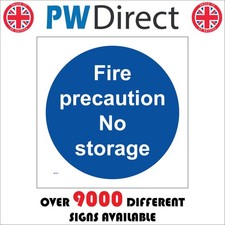 SIGN Fire precaution no