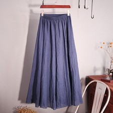 Women Summer Cotton Linen Maxi