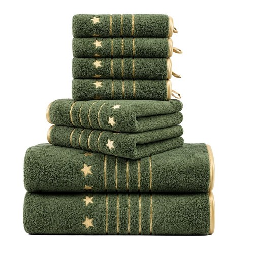 Star towel set 8pcs soft - star,