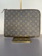 Vintage Louis Vuitton Monogram Document Poche Bag Case Attache Briefcase & Gift