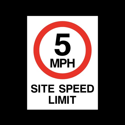 5mph site speed limit - site,