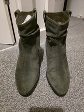 Fat Face - Polly Western Ankle Boots - Green Size 3