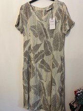 Brand New With Tags ADINI Dress Laticia  Desert Leaf RRP £89 Bone/Choc Size  L2