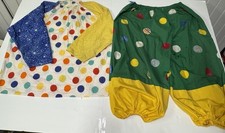 Vintage Hand Made And Sewn 2 Piece Polka Dot Clown Professional Costume Shirt