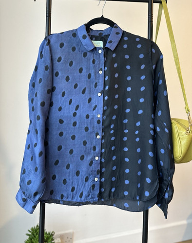 Aries blue black polka - aries, blue/black