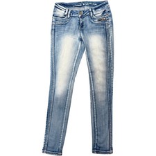 Jane Norman Skinny Jeans Mid Blue 98% Cotton Size 8 UK Women