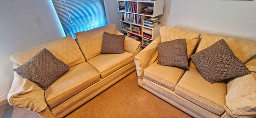 Beige fabric piece - beige, 2-piece