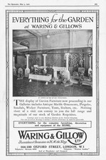 WARING & GILLOW Oxford St, Garden Furnishers - Antique Advertisement 1922