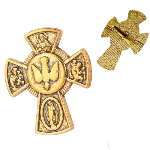 Gold dove cross - gold, christian