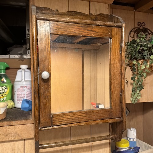 Antique oak bathroom - antique, medicine