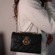 Valencia Black Quilted Gold