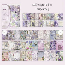 Purple Vintage Scrapbook Paper