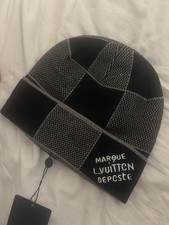 Lv Damier heritage beanie black and gray one size