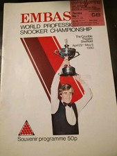 RARE 1980 WORLD SNOOKER CHAMPIONSHIP PROGRAMME + TICKET ALEX HIGGINS C THORBURN