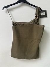 Khaki Knitted Top One Shoulder