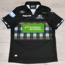 Glasgow Warriors Rugby Home Shirt 2018/2019 - Macron Medium M Jersey Tartan Top