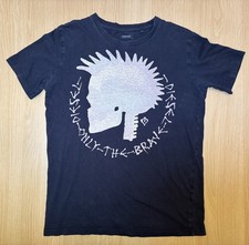 Vintage Diesel Only The Brave Punk Skull Graphic Black T Shirt Size Small Cotton