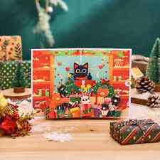 Cat Themed Christmas 3D Pop Up