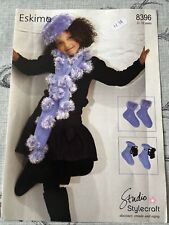 Stylecraft Eskimo Girls Accessories Knitting Pattern 8396