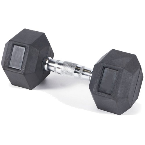Hex dumbbells rubber encased - dumbbells,