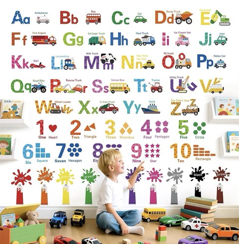 Alphabet numbers letters abc - letters,