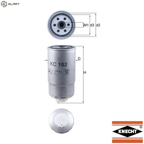 Fuel filter 182 for jeep - filter, kc