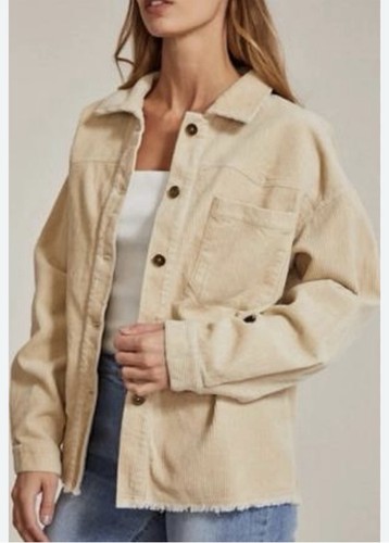 Zara corduroy shacket cream - corduroy,