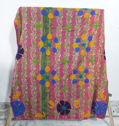 Vintage cotton kantha suzani - kantha,