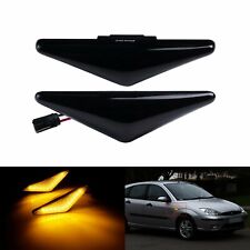 2X Black Lens LED Side Repeater Indicator Light For Ford Focus MK1 Mondeo MK3