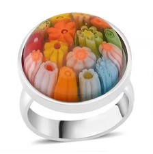 MultiColor Floral Glass Murano