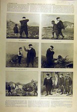 Original Old Antique Print