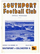 Southport - 1971-72 - Home Football Programmes