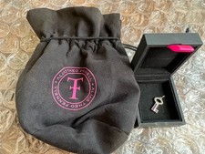 THEO FENNELL 18ct White Gold and Key Pink/Purple Stone Charm Pendant