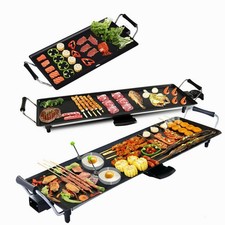 Electric Teppanyaki Table Top Grill Griddle BBQ Hot Plate Barbecue L/XL/XXL Size