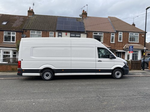 Van and man - van,