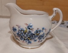 Royal Vale china milk/cream jug  With Blue Flowers Vintage