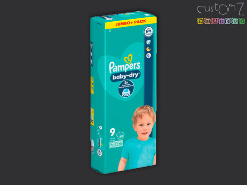 Pampers baby dry taped - size, 9