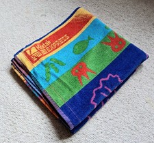 KODAK Express Multicoloured Sea Side Themed BEACH TOWEL *Vintage Collectable*