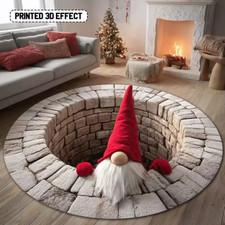 Christmas Gnome Round Door Mat