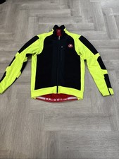 Castelli Mens Large WindStopper Fleece Lined Jacket Cycling Bike Jersey Full Zip