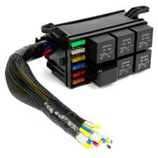 6-Way 12V Auto Waterproof Fuse Relay Holder Box Block 40A Relays with ATC Fuse