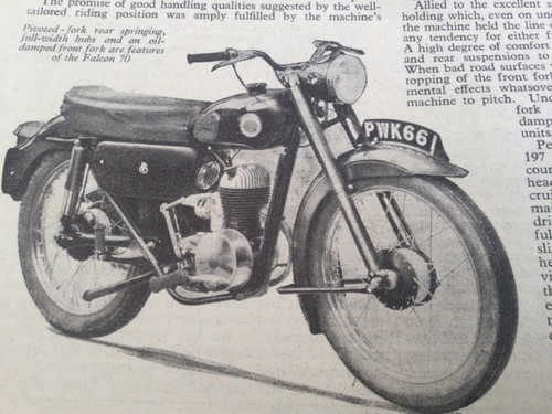 Francis barnett falcon - falcon, test