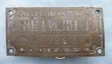CHENARD & WALCKER F.A.R. BRASS PLATE.