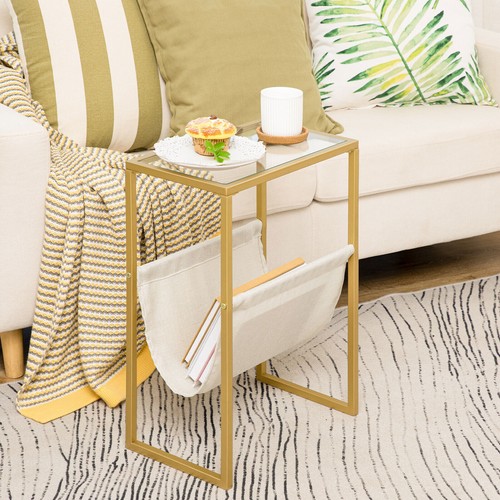 Hoobro gold end table coffee - gold,