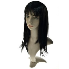 Short Bob Straight Full Bangs Synthetic None Lace Wig Glueless Black Hair Wigs