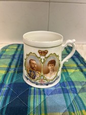 ANTIQUE ROYAL WINTONIA KING GEORGE V QUEEN MARY CORONATION MUG JUNE 1911