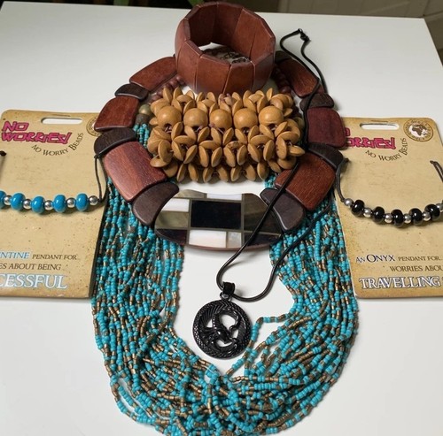 Boho jewellery job lot wood - boho,