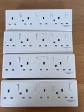 Eterna CONVERT4 Surge Protected 1 or 2 Gang to 4 Gang Converter Plug Socket...