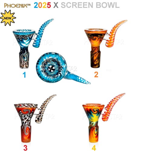 14mm glass art bowl screen - glass,