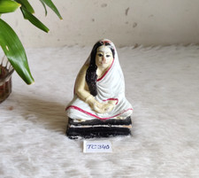 19c Antique Handmade Traditional Saint Woman Terracotta Statue Old Figure TC340